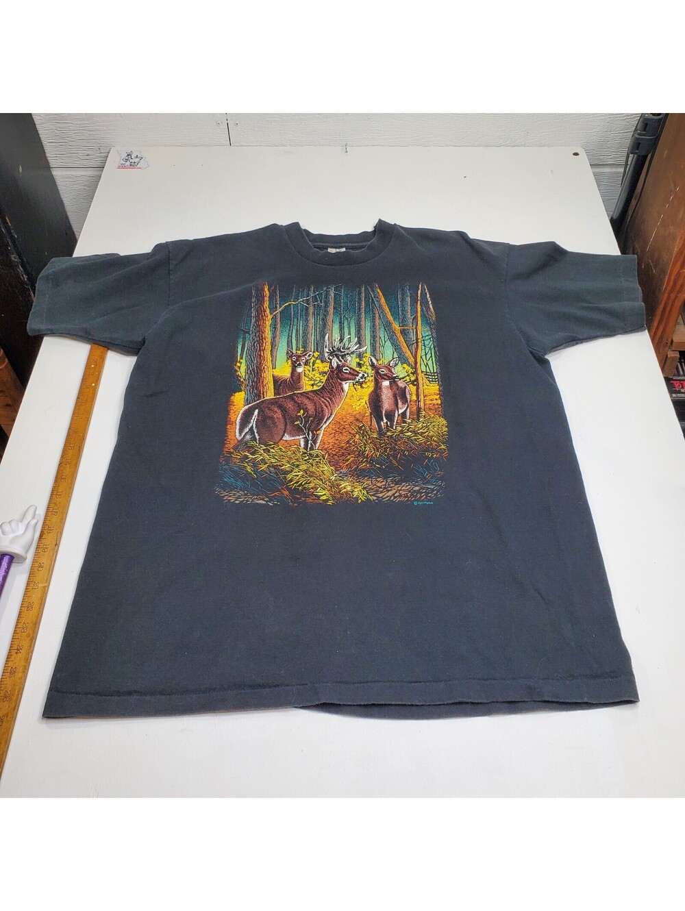 Springhill Deer In Rut Hunting Single Stitch T-Shirt Fruit Of The Loom SZ XL